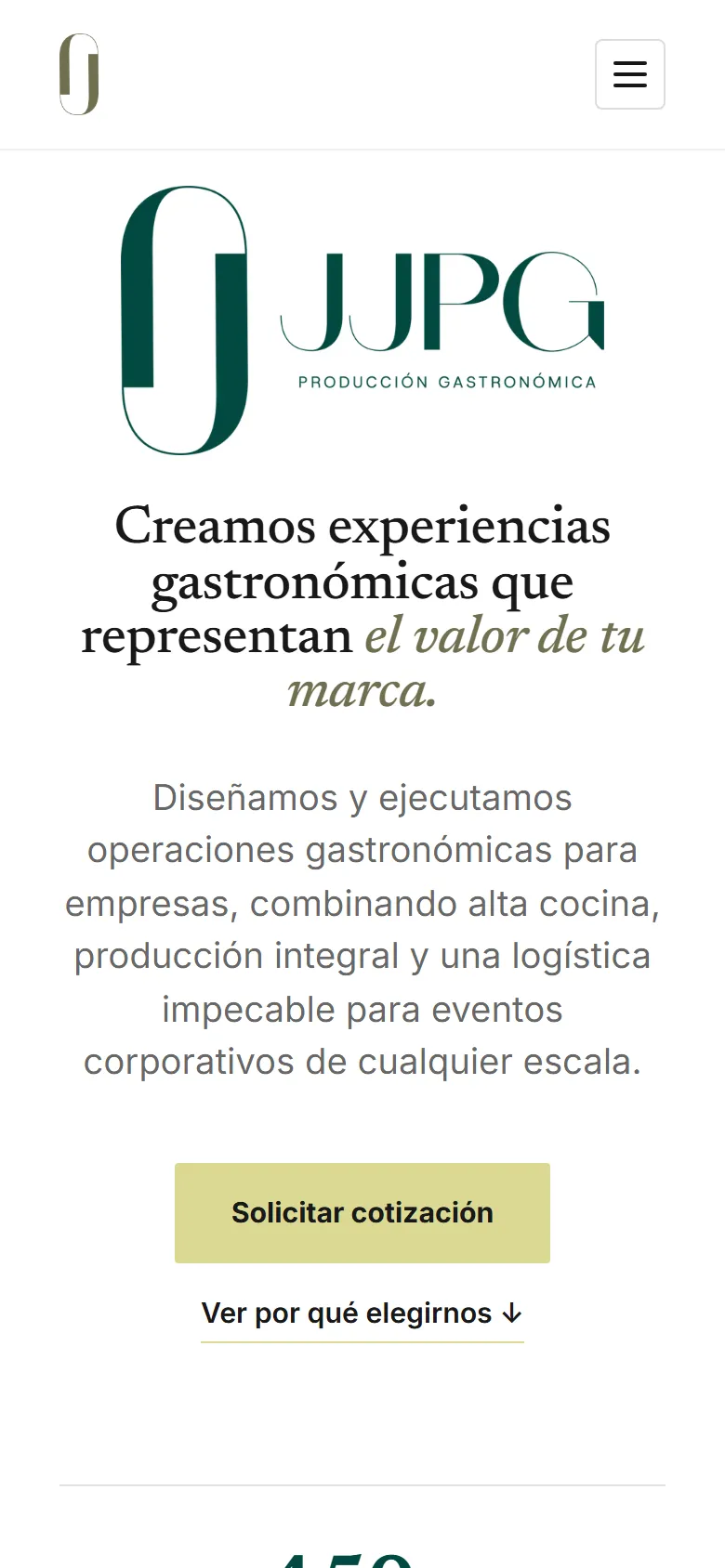Versión móvil de jjpg.cl, cotizador a medida con panel de gestión