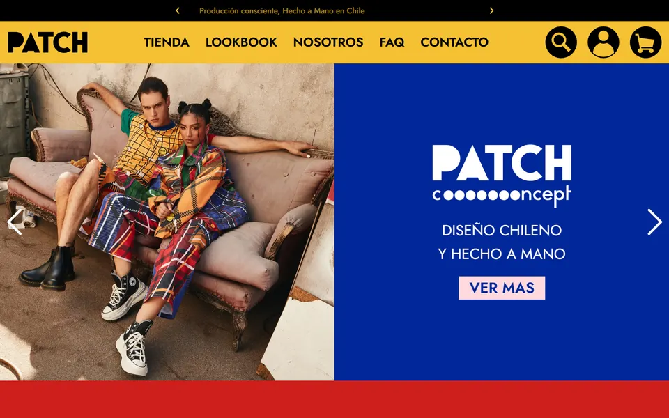 Portada del sitio patchconcept.cl